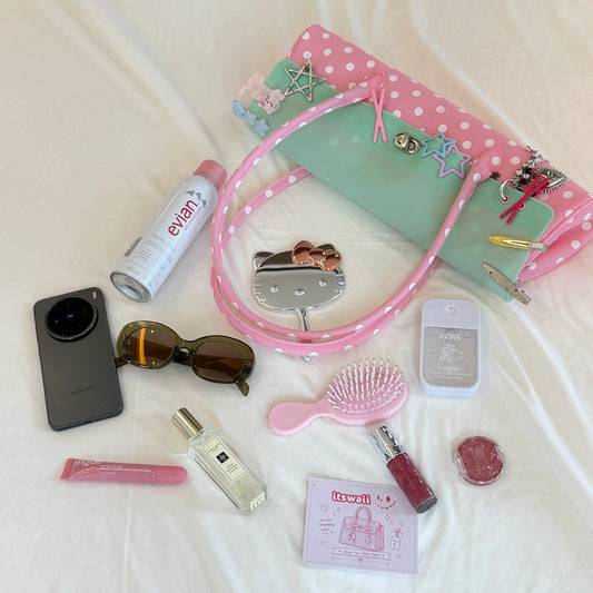 Colorblock Polka Dot Jelly Hobo Bag (DIY Charm Pack Included)