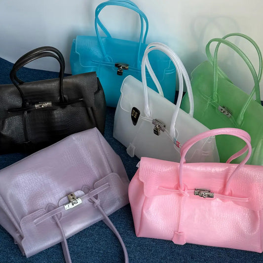 Croc-Embossed Jelly Firkin Bag (DIY Charm Pack Included)
