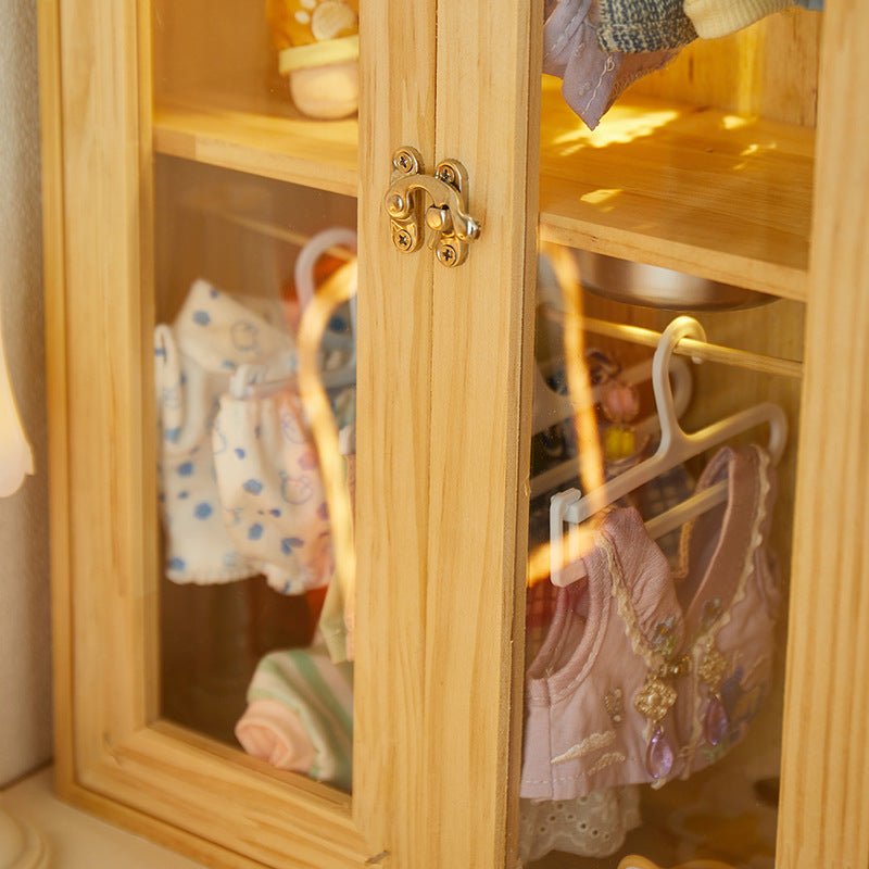 Doll Clothes Wooden Wardrobe - itswaii