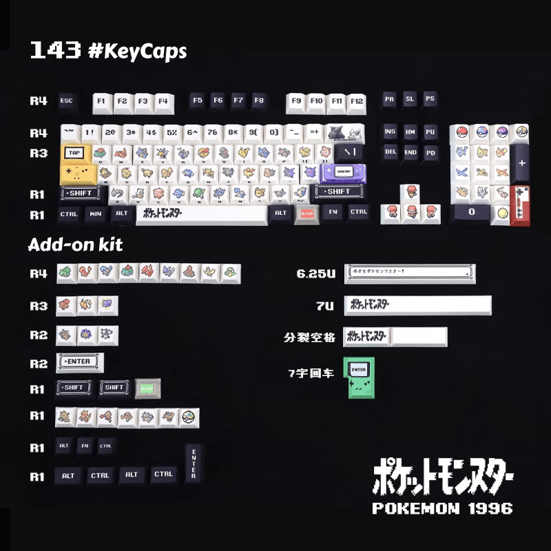 Pokemon KeyCap Set - itswaii