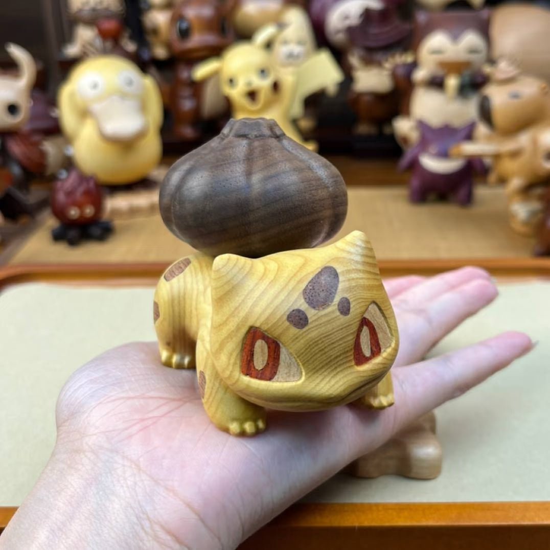 Wooden Bulbasaur Figurine - itswaii
