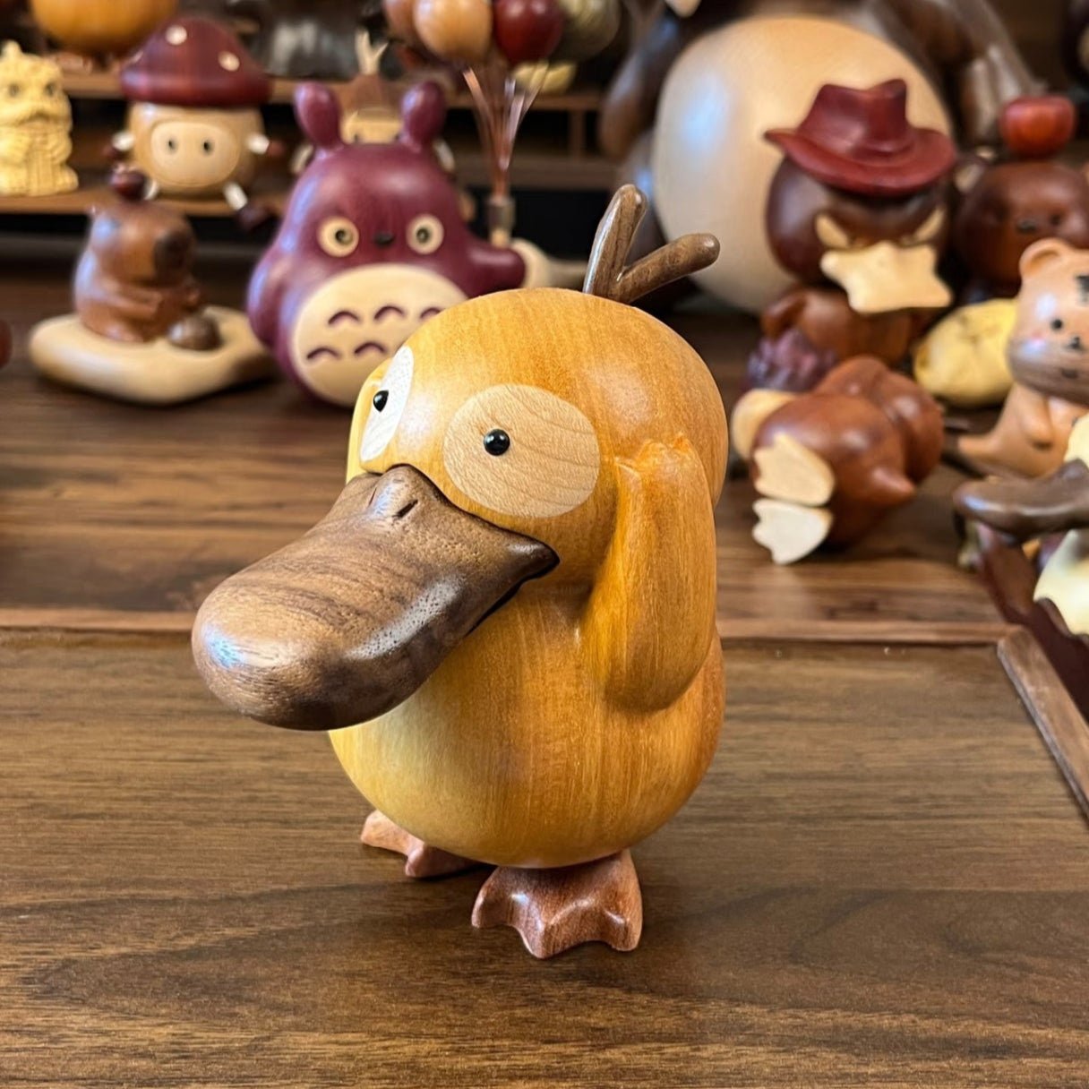 Wooden Psyduck Figurine - itswaii