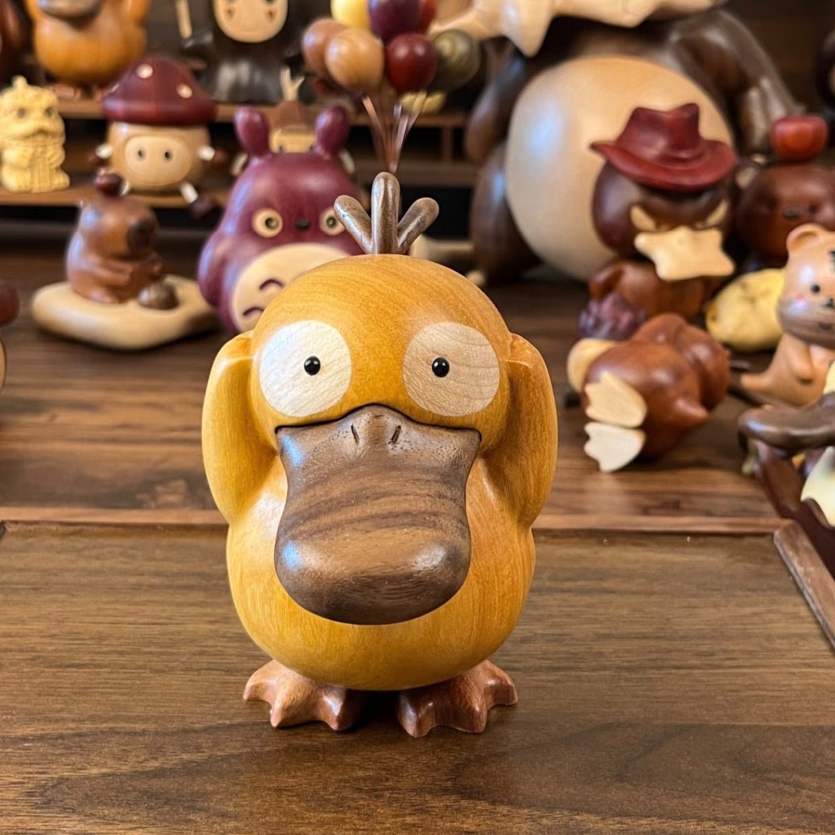 Wooden Psyduck Figurine - itswaii