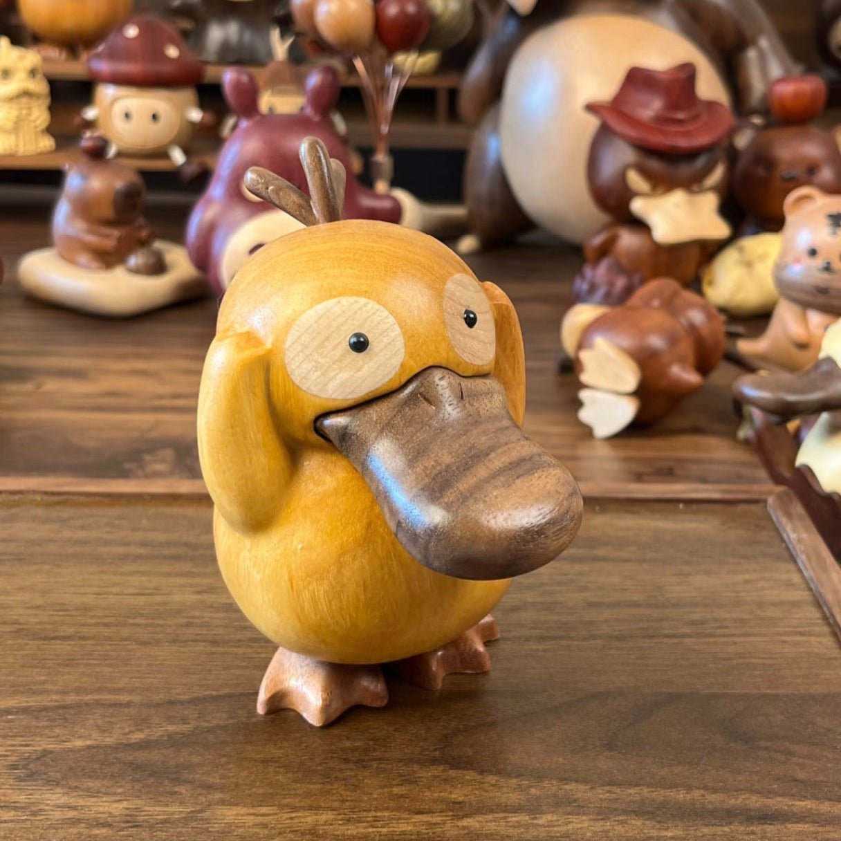 Wooden Psyduck Figurine - itswaii