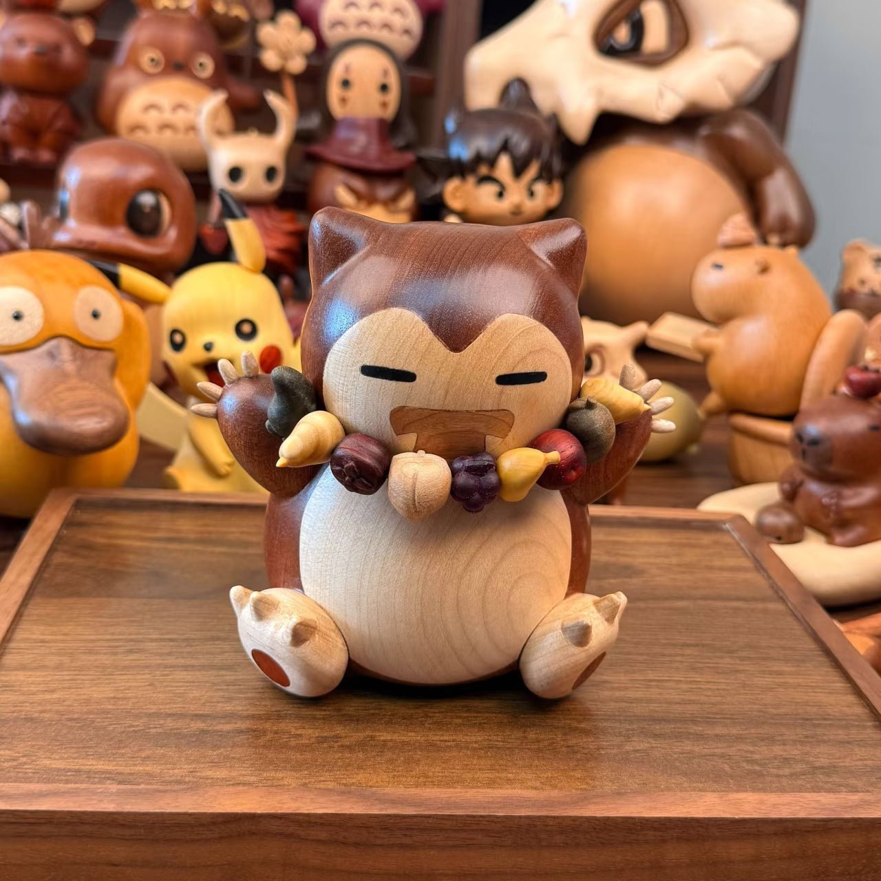 Wooden Snorlax Figurine - itswaii