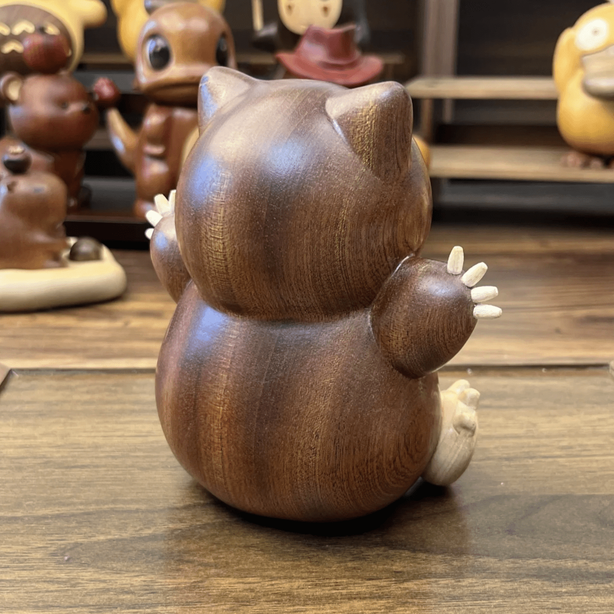 Wooden Snorlax Figurine - itswaii