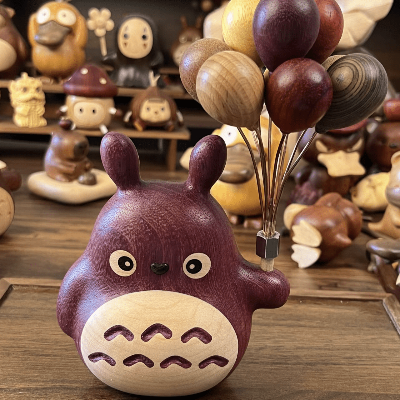 Wooden Totoro Figurine - itswaii
