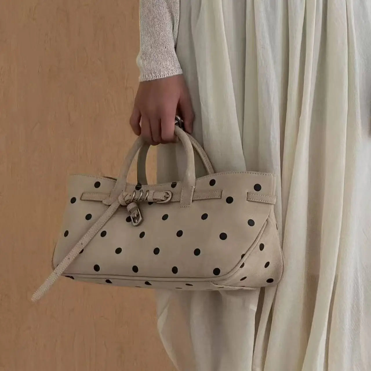 Korean Dot Suede Bag