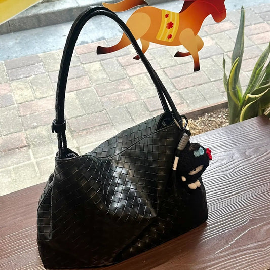 Woven Slouchy Hobo Bag