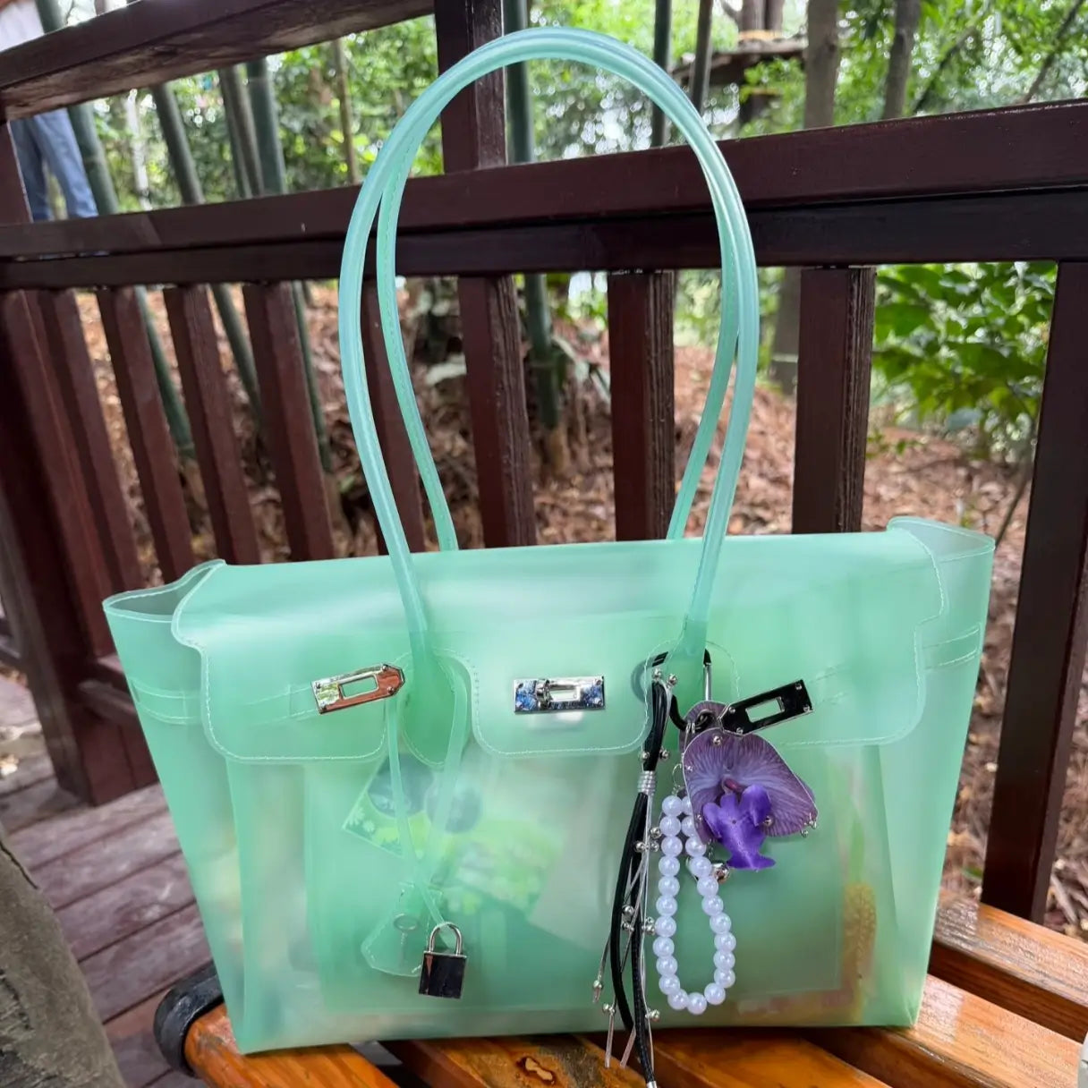 Jelly Transparent BK Bag