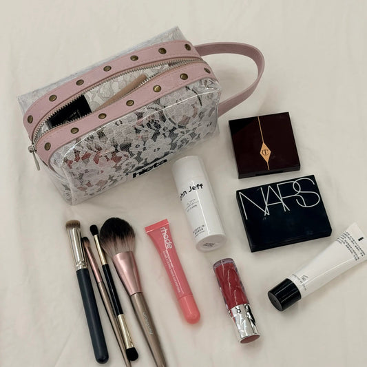 Clear Lace Cosmetic Bag