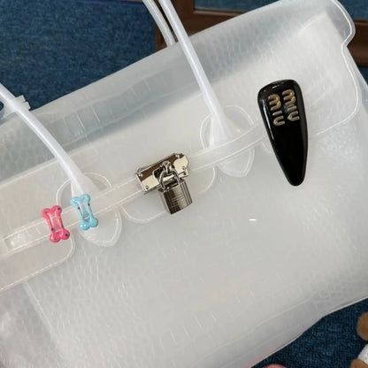 Croc-Embossed Jelly Firkin Bag (DIY Charm Pack Included)
