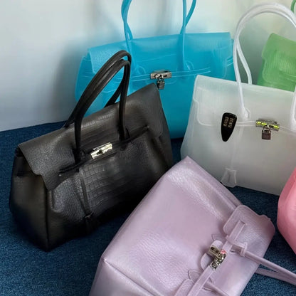 Croc-Embossed Jelly Firkin Bag (DIY Charm Pack Included)