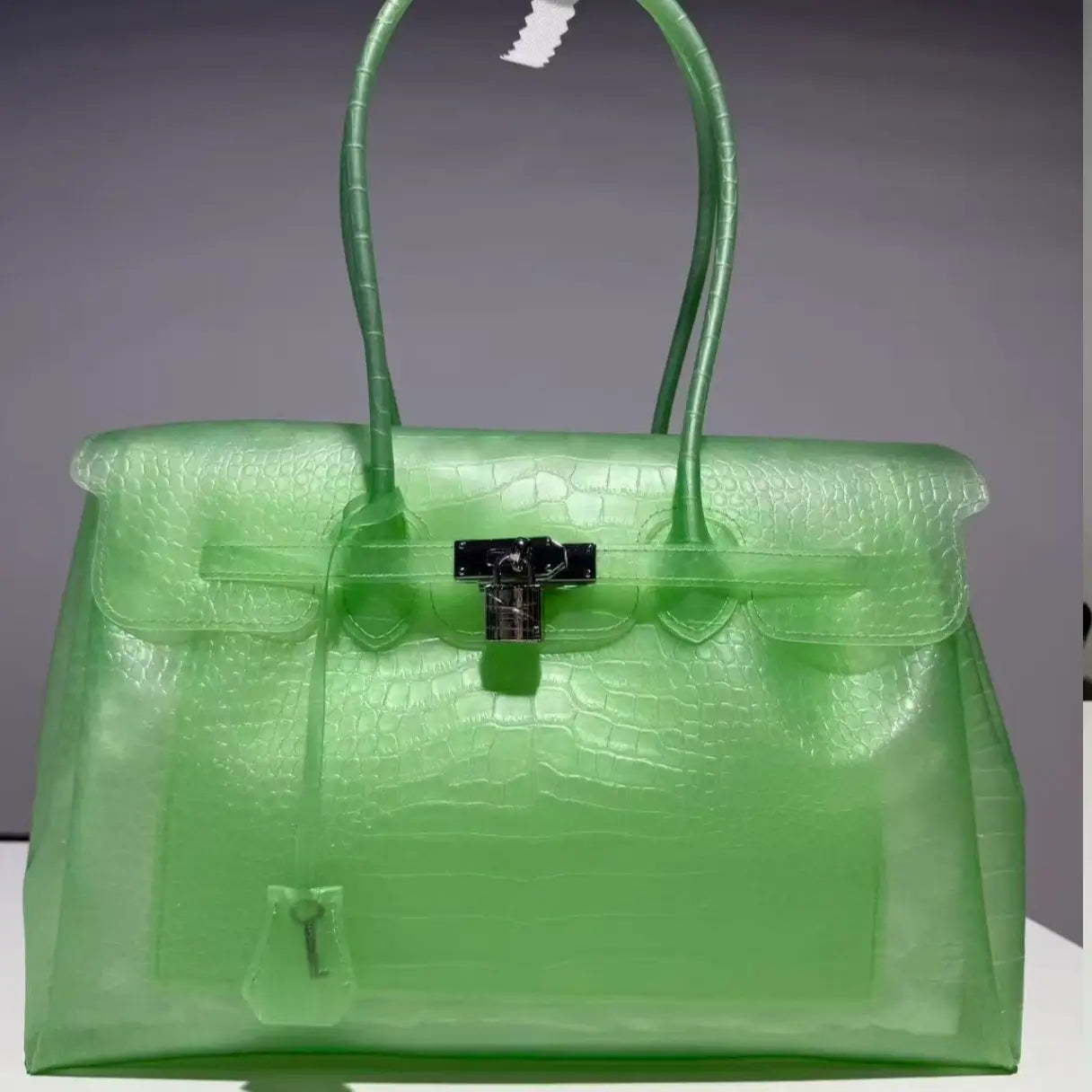 Croc-Embossed Jelly Firkin Bag (DIY Charm Pack Included)