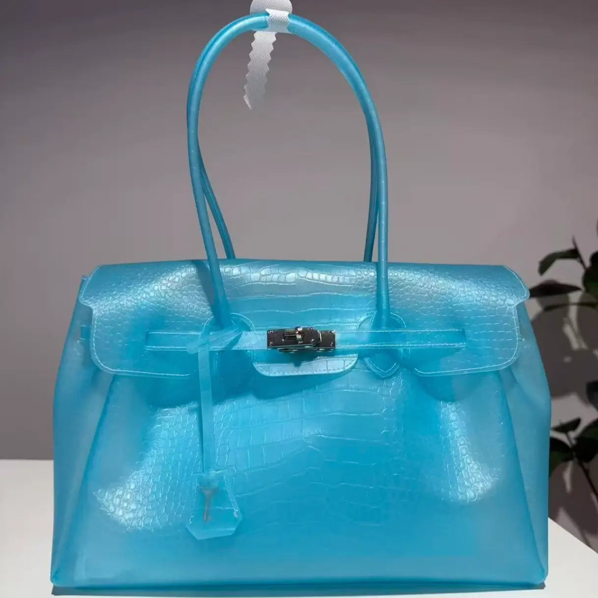 Croc-Embossed Jelly Firkin Bag (DIY Charm Pack Included)