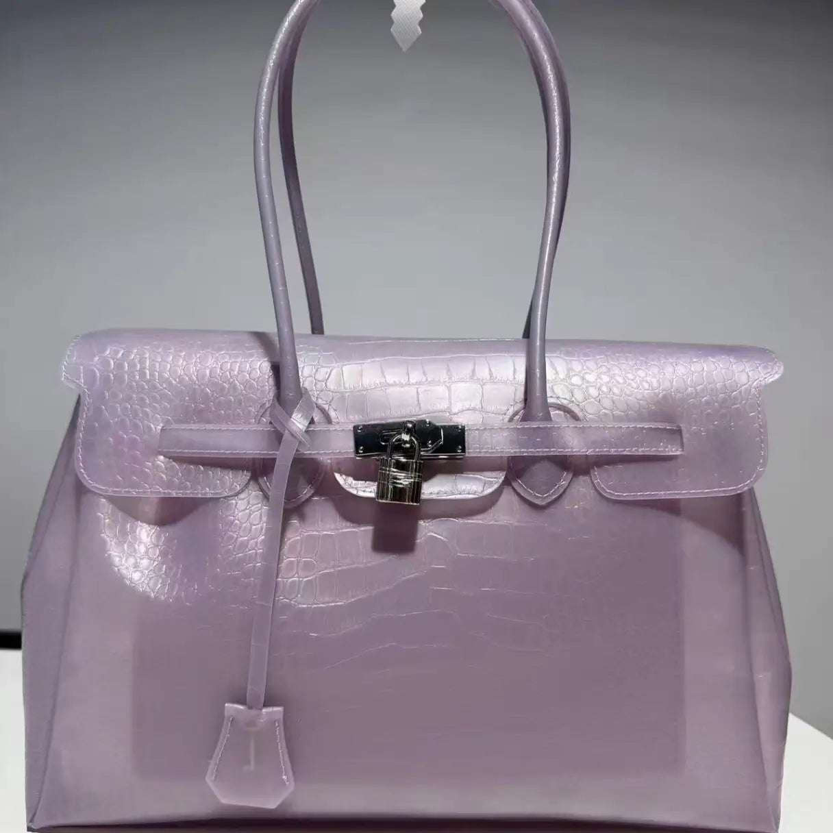 Croc-Embossed Jelly Firkin Bag (DIY Charm Pack Included)