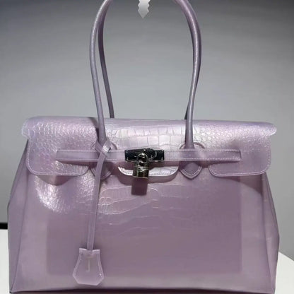 Croc-Embossed Jelly Firkin Bag (DIY Charm Pack Included)