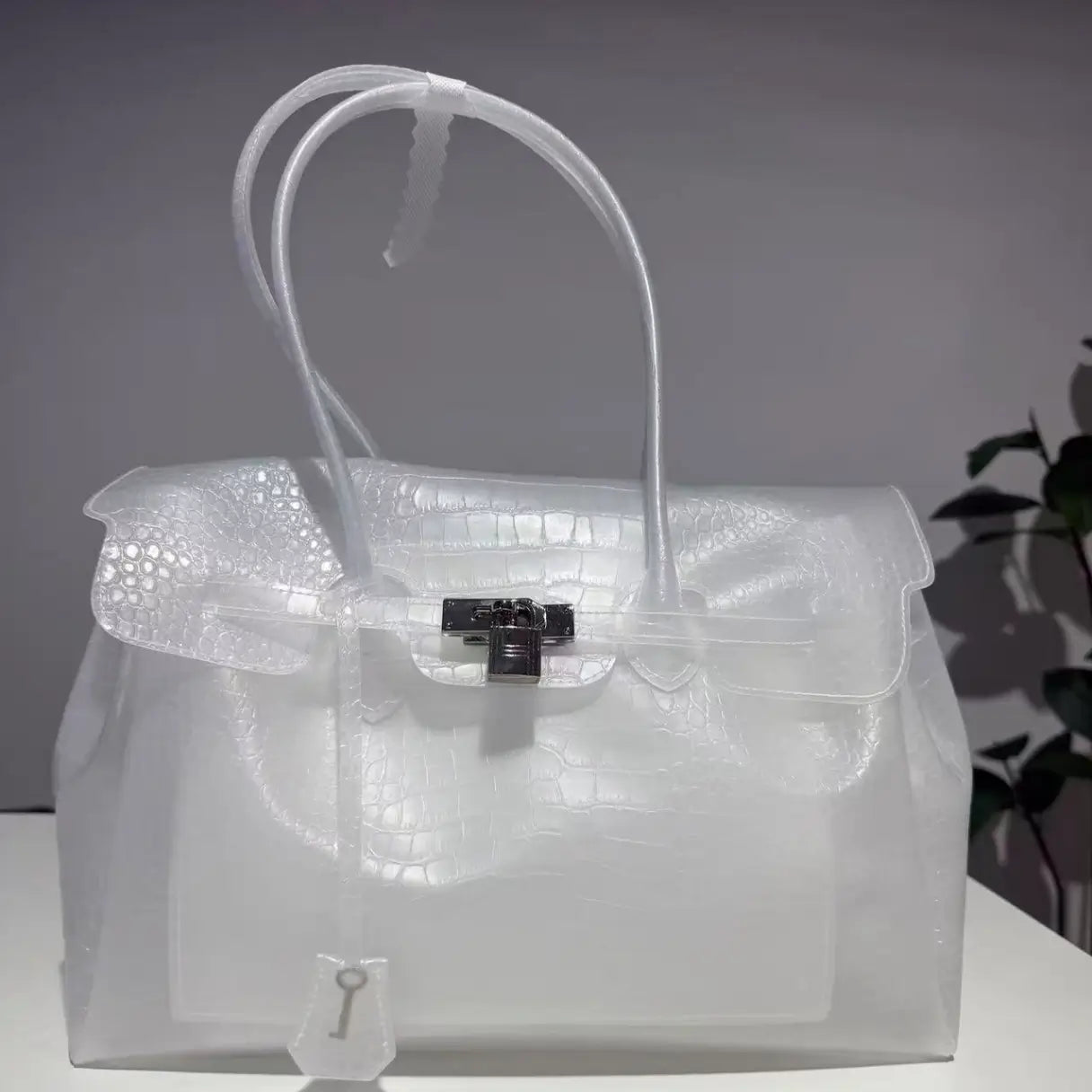 Croc-Embossed Jelly Firkin Bag (DIY Charm Pack Included)