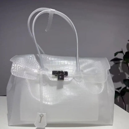 Croc-Embossed Jelly Firkin Bag (DIY Charm Pack Included)