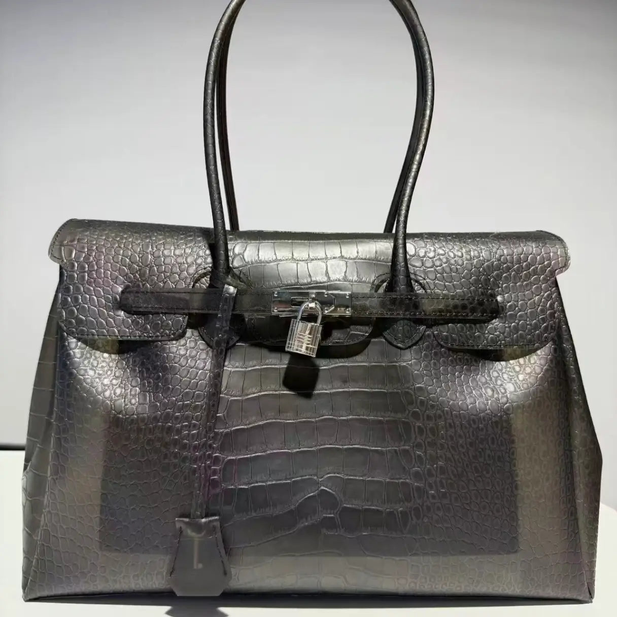 Croc-Embossed Jelly Firkin Bag (DIY Charm Pack Included)