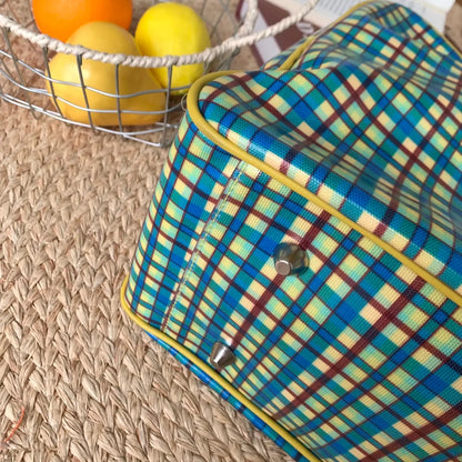 Vintage British Plaid Multiway Tote Bag