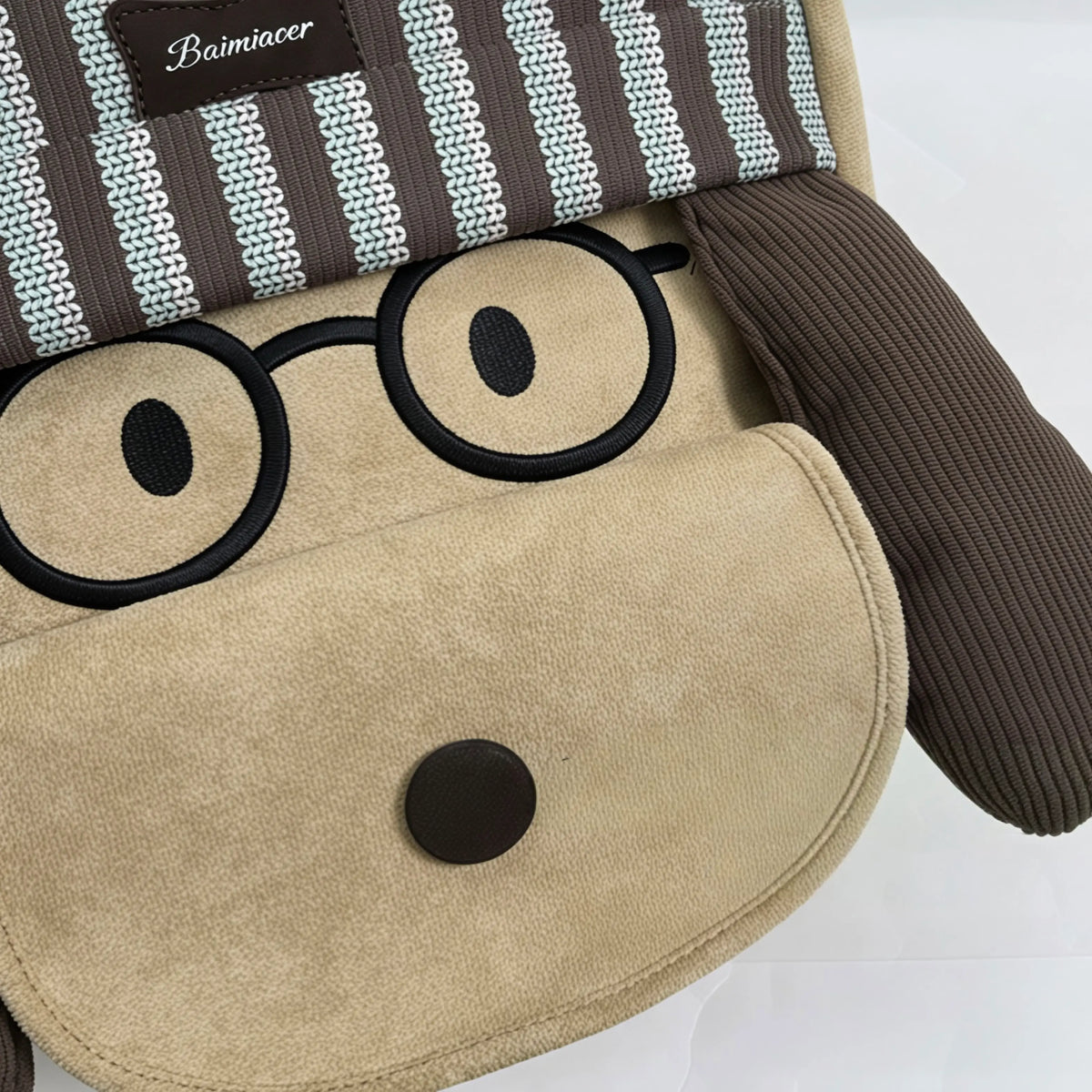 Bookish Pup Suede Tote