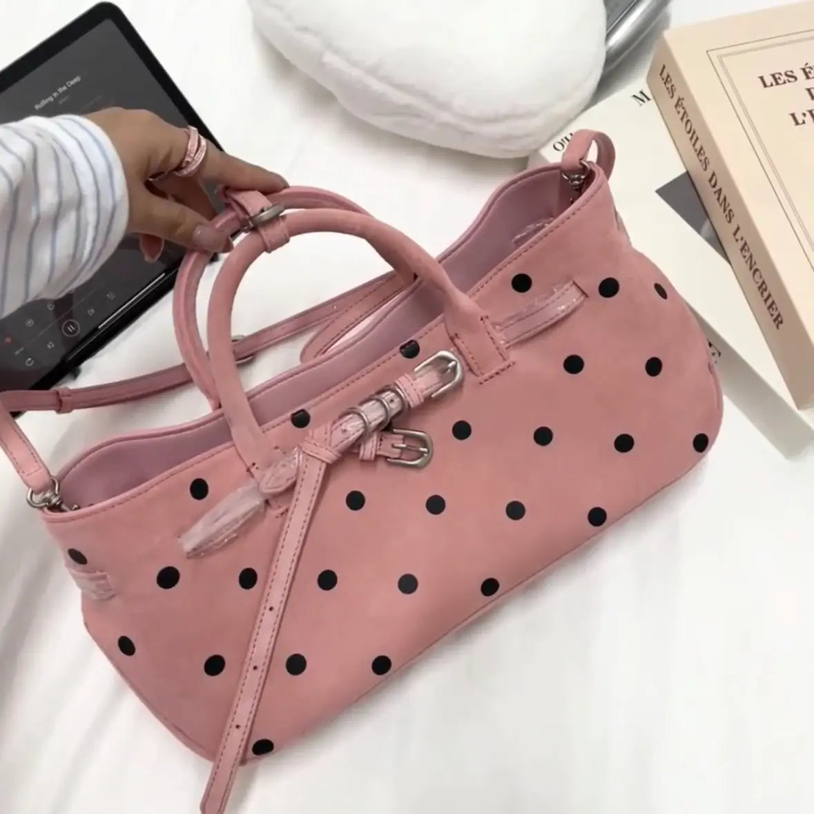 Korean Dot Suede Bag