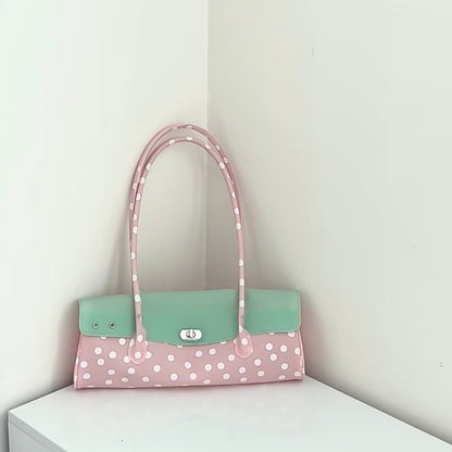 Colorblock Polka Dot Jelly Hobo Bag