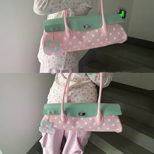 Colorblock Polka Dot Jelly Hobo Bag (DIY Charm Pack Included)