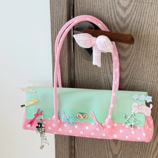 Colorblock Polka Dot Jelly Hobo Bag (DIY Charm Pack Included)