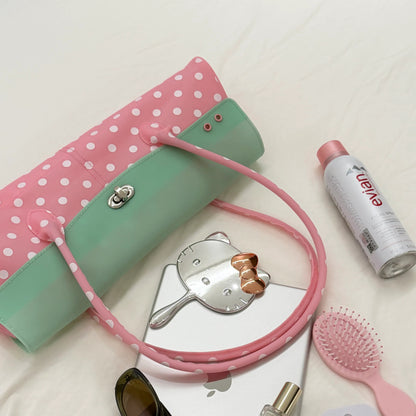 Colorblock Polka Dot Jelly Hobo Bag (DIY Charm Pack Included)