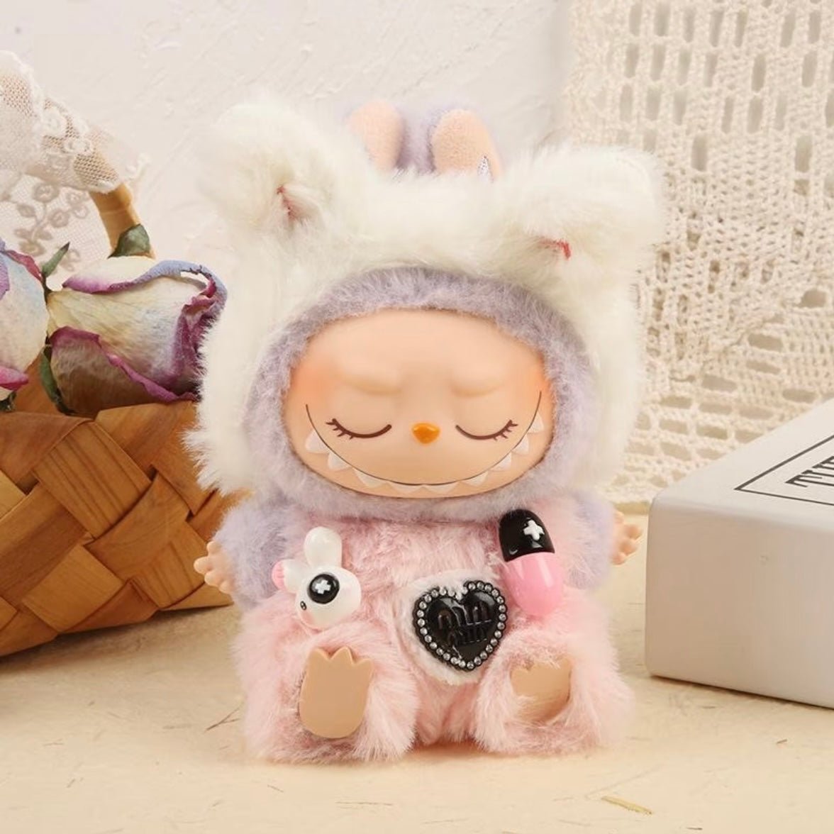 Bear & Rabbit Overalls Set - itswaii
