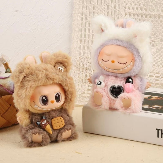 Bear & Rabbit Overalls Set - itswaii