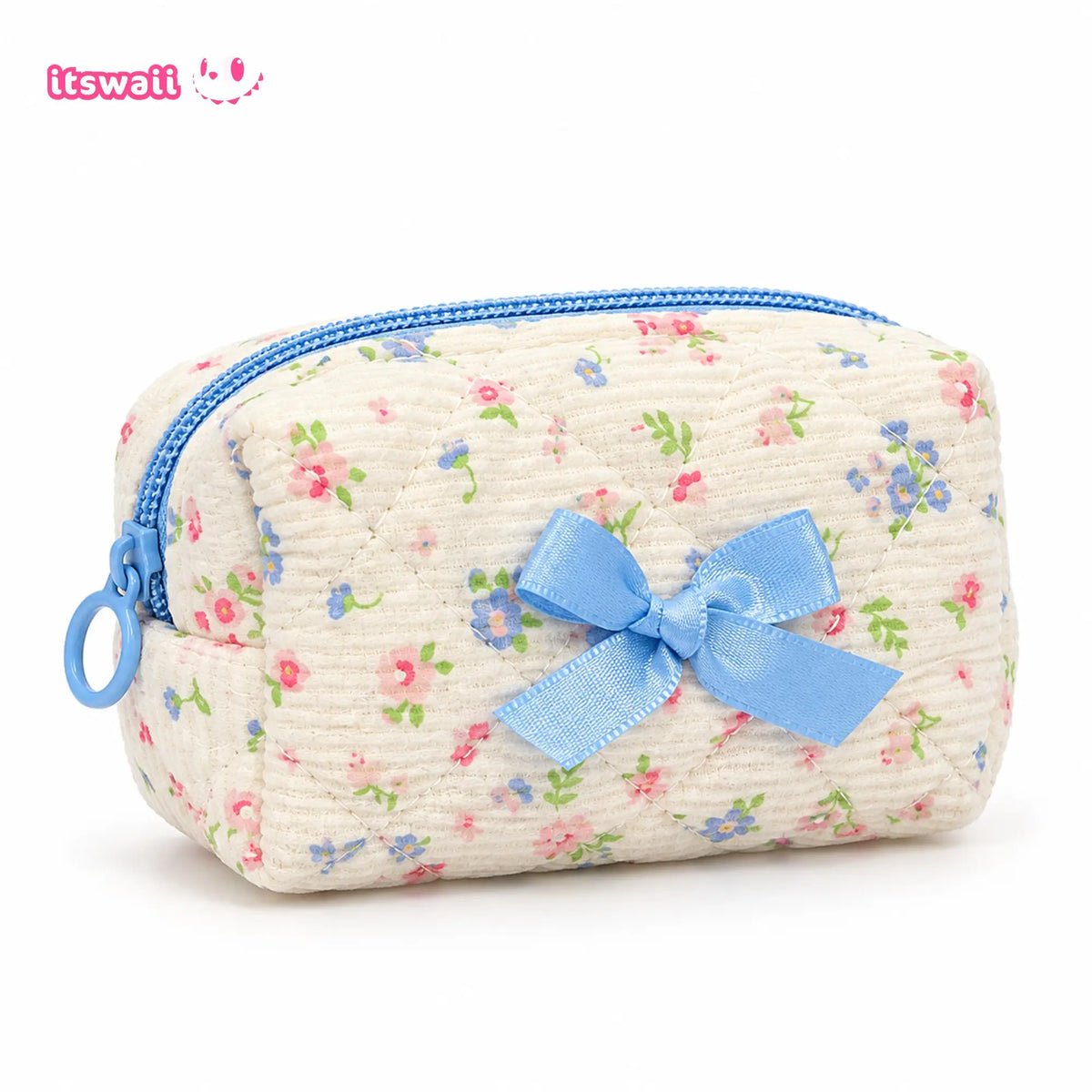 Bow & Bloom Quilted Mini Pouch