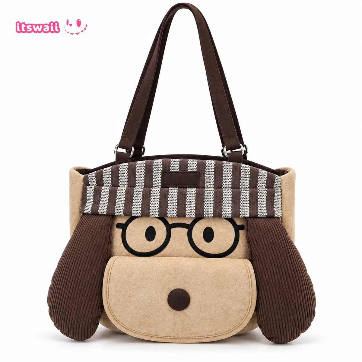 Bookish Pup Suede Tote