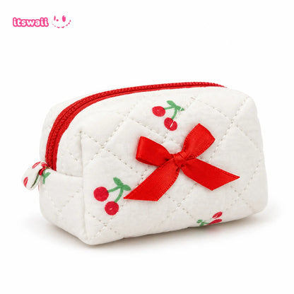 Bow & Bloom Quilted Mini Pouch