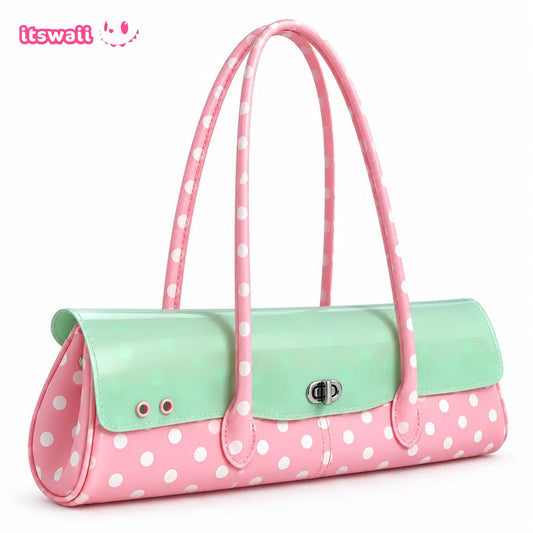 Colorblock Polka Dot Jelly Hobo
