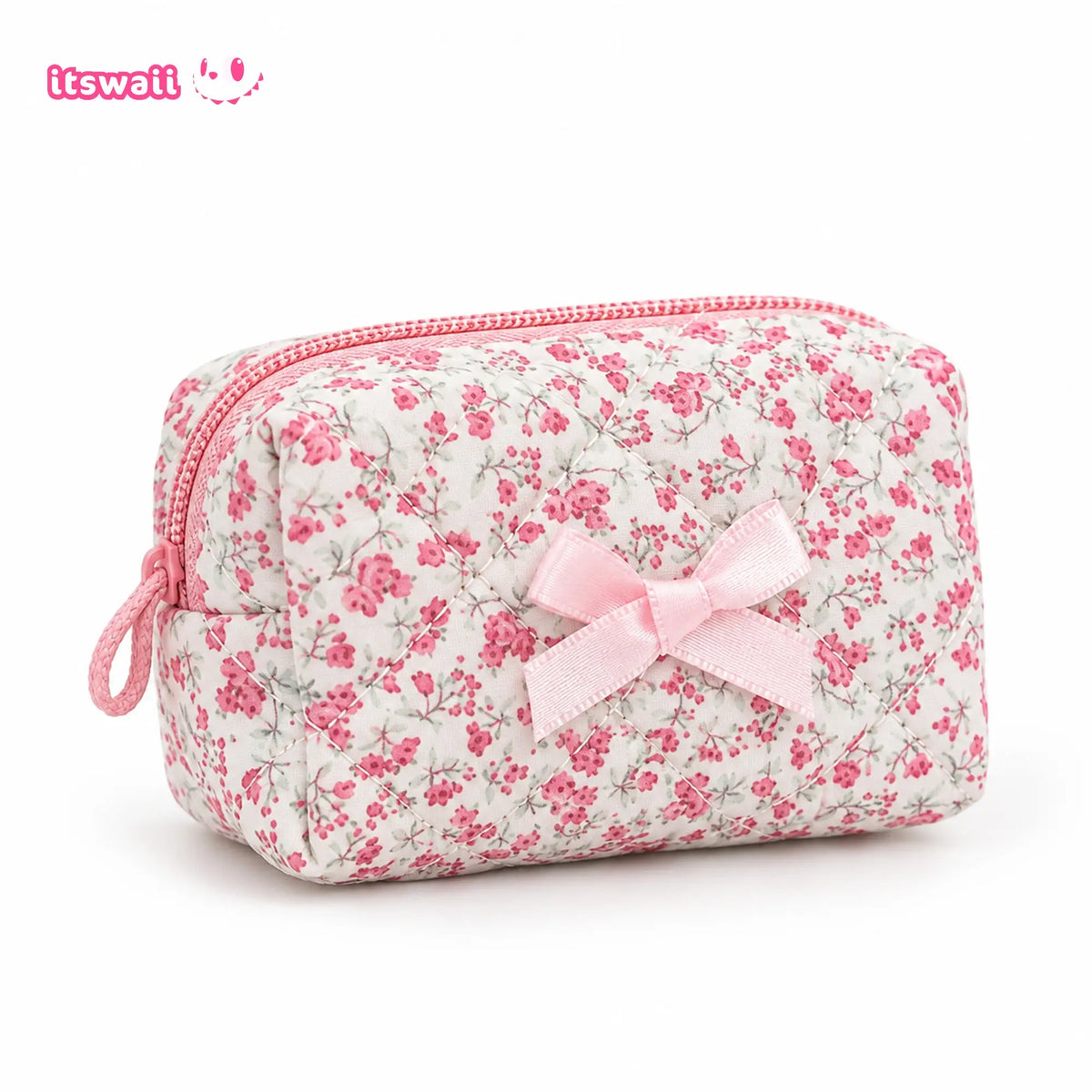 Bow & Bloom Quilted Mini Pouch