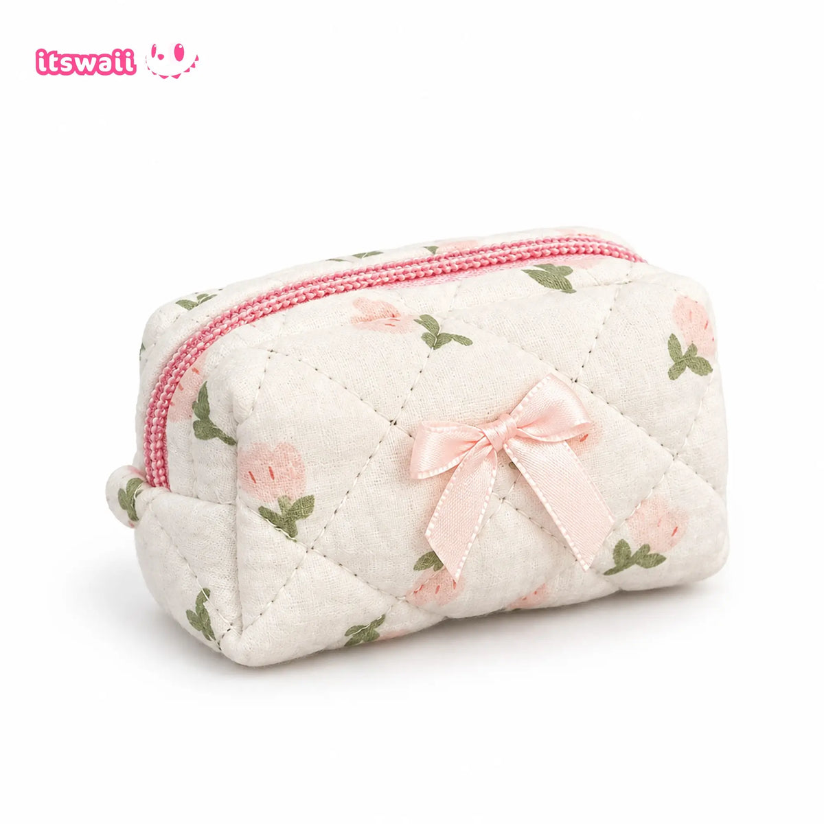Bow & Bloom Quilted Mini Pouch