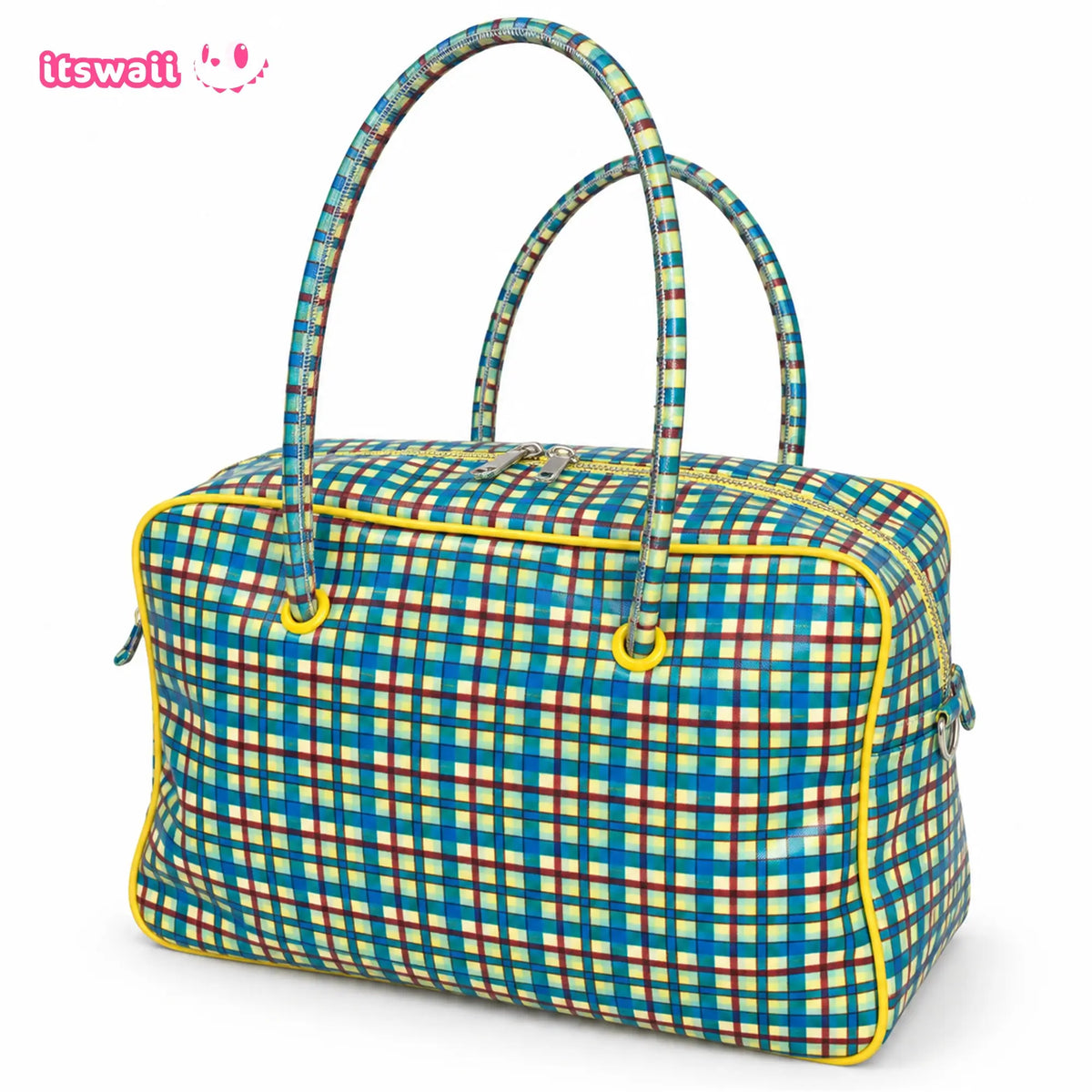 Vintage British Plaid Multiway Tote Bag