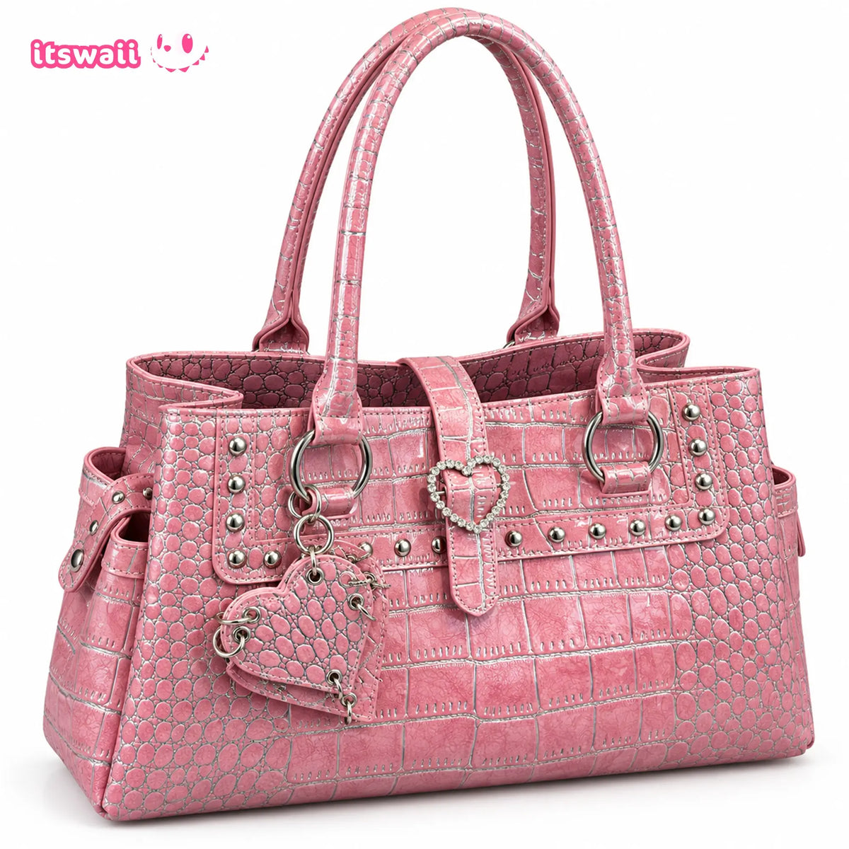 Vintage Pink Croc Tote Bag