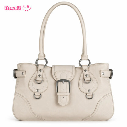 Vintage Y2K Buckle Shoulder Bag