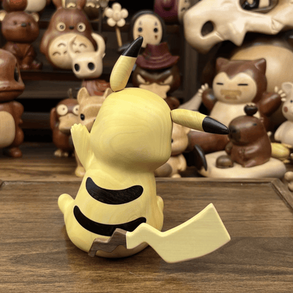 Wooden Pikachu Figurine - itswaii