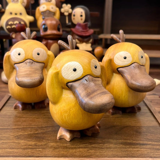 Wooden Psyduck Figurine - itswaii