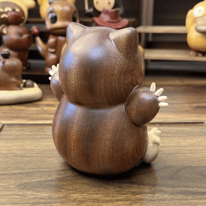 Wooden Snorlax Figurine - itswaii