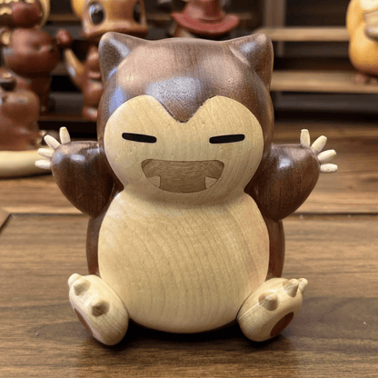 Wooden Snorlax Figurine - itswaii