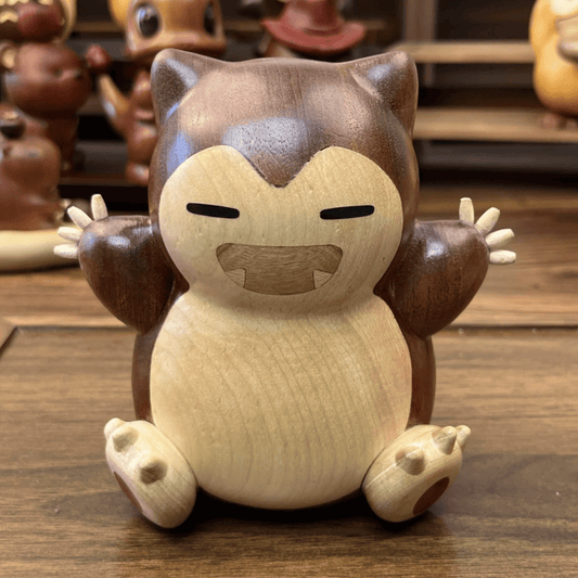 Wooden Snorlax Figurine - itswaii